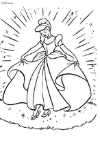coloriage Cendrillon et sa pantoufle de verre